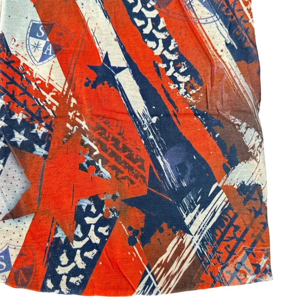 SACO Frost Tech Fleece Face Shield Neck‎ Gaiter Patriotic Stars Stripes NEW!
